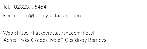Has Ky Restaurant & Butik Hotel telefon numaralar, faks, e-mail, posta adresi ve iletiim bilgileri